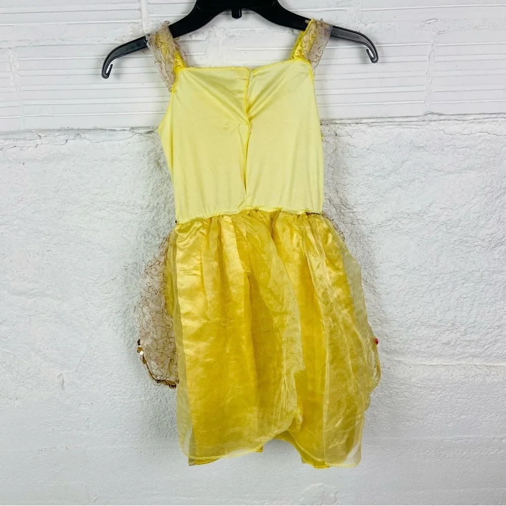 Disney beauty & the beast bell Golden Princess Dress Costume size 4-6X - Picture 8 of 11